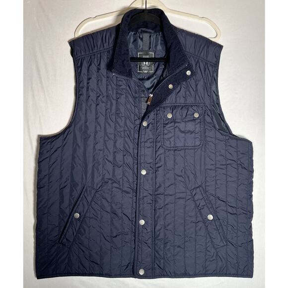 HAGGAR Heritage Collection Men's Large Vest Full Zipper & Button Poly Fill (g) - Picture 1 of 11